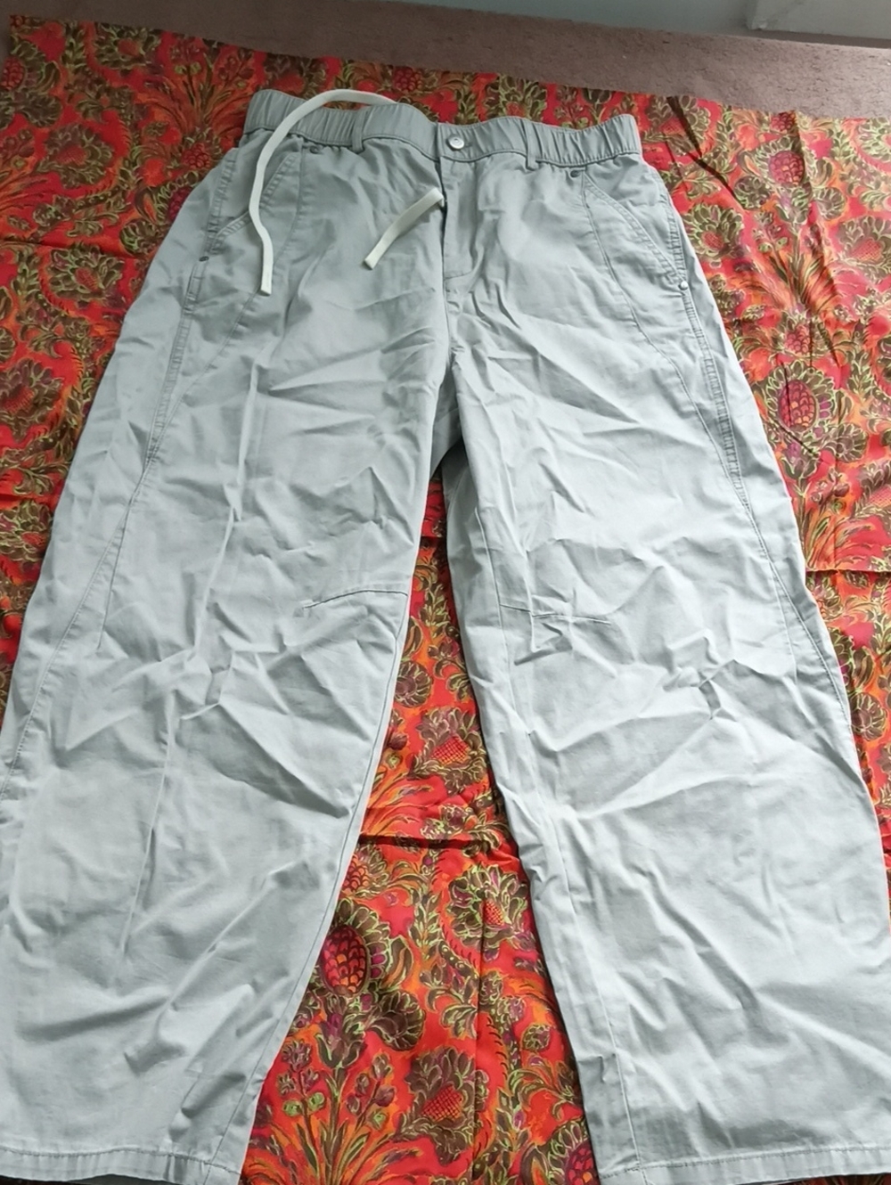 Men's Light Gray Drawstring Jogger Pants